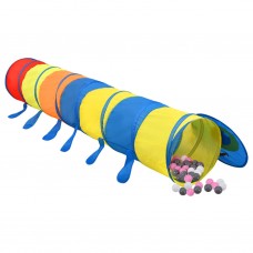 Rotaļu tunelis, 250 bumbiņas, 245 cm, poliesters, daudzkrāsains