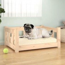 Suņu gulta, 65,5x50,5x28 cm, priedes masīvkoks
