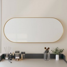 Sienas spogulis, zelta krāsā, 25x60 cm, ovāls