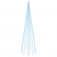 Ziemassvētku egle karoga mastam, 310 zilas led, 300 cm