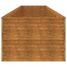 Augstā dārza puķu kaste, 770x100x69 cm, tērauds ar rūsas efektu