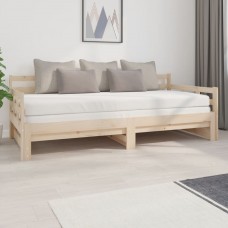 Izvelkama gulta, priedes masīvkoks, 2x(90x200) cm