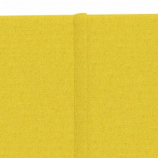 Sienas paneļi, 12 gab., gaiši dzelteni, 90x15cm, audums, 1,62m²