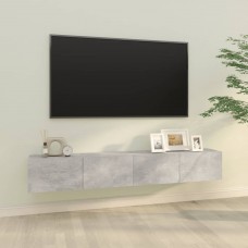 Tv skapīši, 2 gab., betonpelēki, 100x30x30cm, inženierijas koks