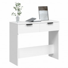Konsoles galdiņš, balts, 90x36x75 cm, inženierijas koks