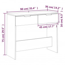 Konsoles galdiņš, balts, 90x36x75 cm, inženierijas koks