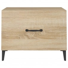 Kafijas galdiņš ar metāla kājām, ozolkoka krāsa, 50x50x40 cm