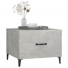 Kafijas galdiņš ar metāla kājām, betona pelēks, 50x50x40 cm