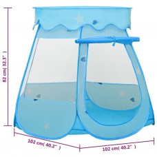 Rotaļu telts, zila, 102x102x82 cm