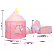 Rotaļu telts, rozā, 301x120x128 cm