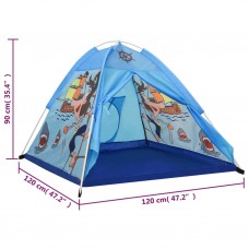Rotaļu telts, zila, 120x120x90 cm