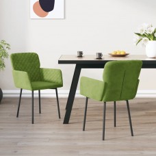 Virtuves krēsli, 2 gab., gaiši zaļš samts