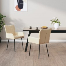 Virtuves krēsli, 2 gab., krēmkrāsas audums