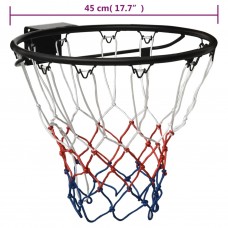 Basketbola grozs, melns, 45 cm, tērauds