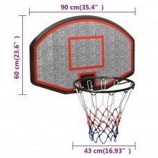 Basketbola vairogs, melns, 90x60x2 cm, polietilēns