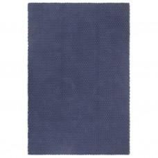 Paklājs, taisnstūra, tumši zils, 80x160 cm, kokvilna