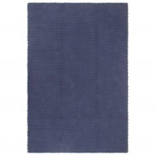 Paklājs, taisnstūra, tumši zils, 120x180 cm, kokvilna