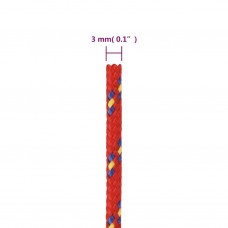 Laivu virve, sarkana, 3 mm, 500 m, polipropilēns