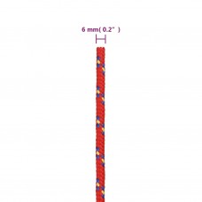 Laivu virve, sarkana, 6 mm, 25 m, polipropilēns