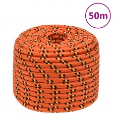 Laivu virve, oranža, 14 mm, 50 m, polipropilēns