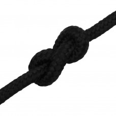 Darba virve, melna, 6 mm, 25 m, poliesters