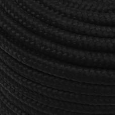 Darba virve, melna, 12 mm, 25 m, poliesters
