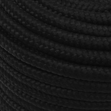 Darba virve, melna, 12 mm, 50 m, poliesters