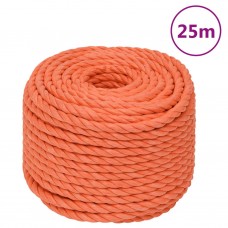 Darba virve, oranža, 12 mm, 25 m, polipropilēns