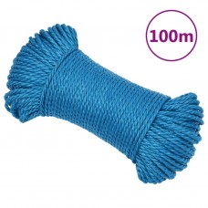 Darba virve, zila, 6 mm, 100 m, polipropilēns
