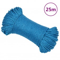 Darba virve, zila, 8 mm, 25 m, polipropilēns