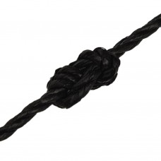 Darba virve, melna, 6 mm, 100 m, polipropilēns