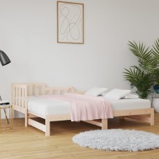 Izvelkama gulta, 2x(90x200) cm, priedes masīvkoks