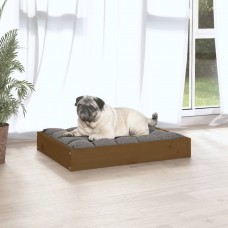 Suņu gulta, medus brūna, 61,5x49x9 cm, priedes masīvkoks