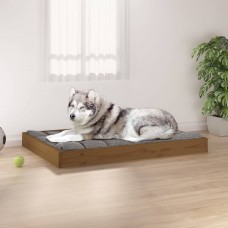 Suņu gulta, medus brūna, 101,5x74x9 cm, priedes masīvkoks