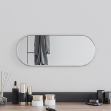 Sienas spogulis, sudraba krāsā, 50x20 cm, ovāls