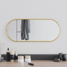 Sienas spogulis, zelta krāsā, 60x25 cm, ovāls