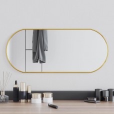 Sienas spogulis, zelta krāsā, 70x30 cm, ovāls