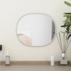 Sienas spogulis, sudraba krāsā, 30x25 cm