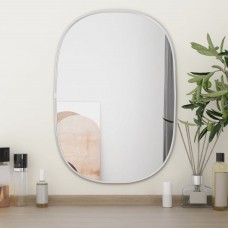 Sienas spogulis, sudraba krāsā, 50x35 cm