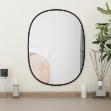 Sienas spogulis, melns, 40x30 cm
