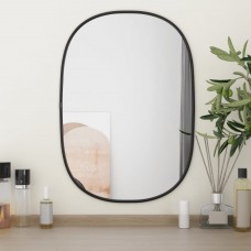 Sienas spogulis, melns, 50x35 cm