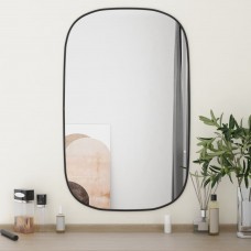 Sienas spogulis, melns, 80x50 cm