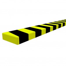 Stūru aizsargs, dzeltens un melns, 6x2x101,5 cm, pu