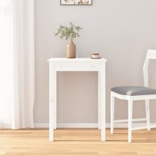 Virtuves galds, balts, 55x55x75 cm, priedes masīvkoks