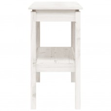 Konsoles galdiņš, balts, 110x40x75 cm, priedes masīvkoks