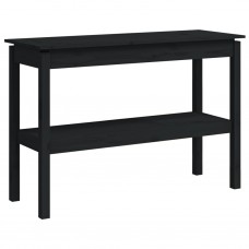 Konsoles galdiņš, melns, 110x40x75 cm, priedes masīvkoks