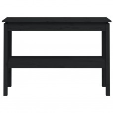 Konsoles galdiņš, melns, 110x40x75 cm, priedes masīvkoks