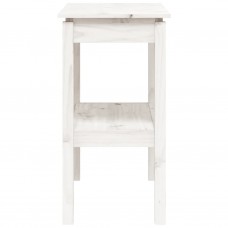 Konsoles galdiņš, balts, 80x40x75 cm, priedes masīvkoks
