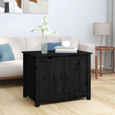 Kafijas galdiņš, melns, 71x49x55 cm, priedes masīvkoks