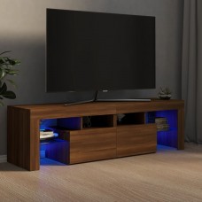 Tv skapītis ar led apgaismojumu, ozolkoka krāsa, 140x36,5x40 cm